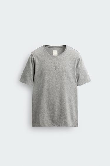 Zara SLIM FIT X SR_A T-SHIRT - Gray marl