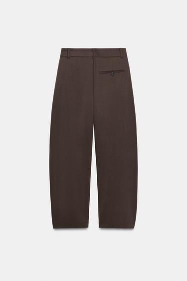 BALLOON TROUSERS - Dark brown by Zara - Image 5