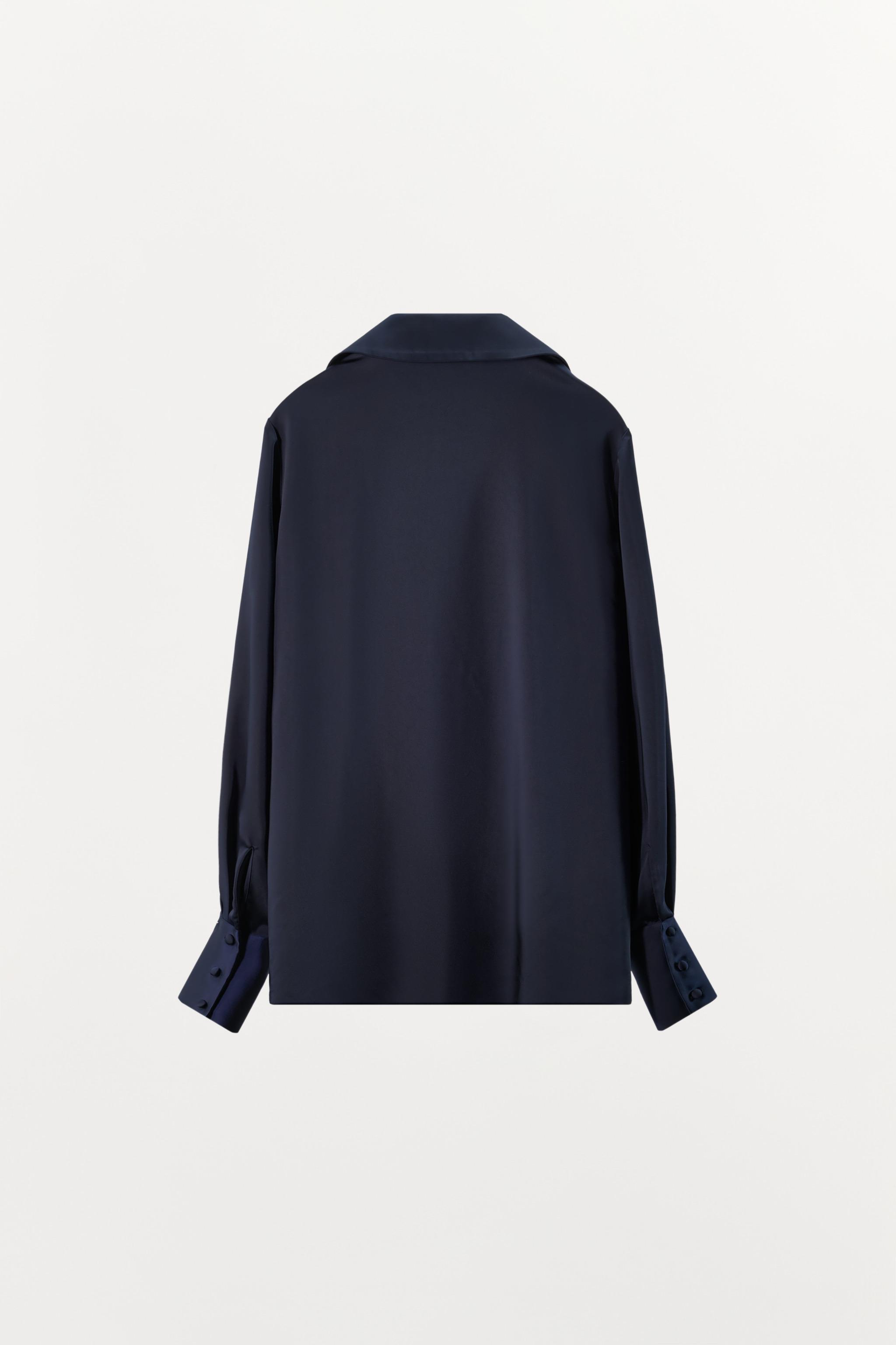 SATIN EFFECT TIE SHIRT