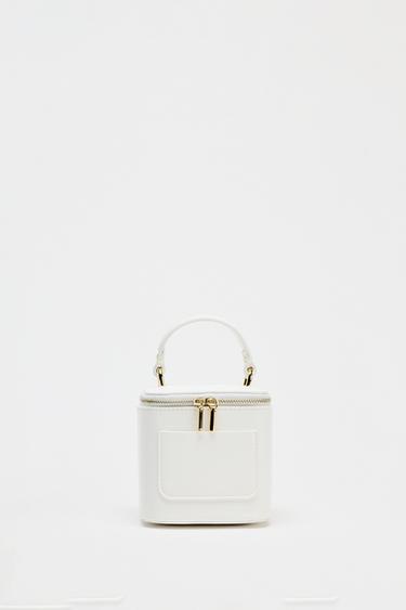 CUBE BAG WITH POCKET - Ecru by Zara - Image 0