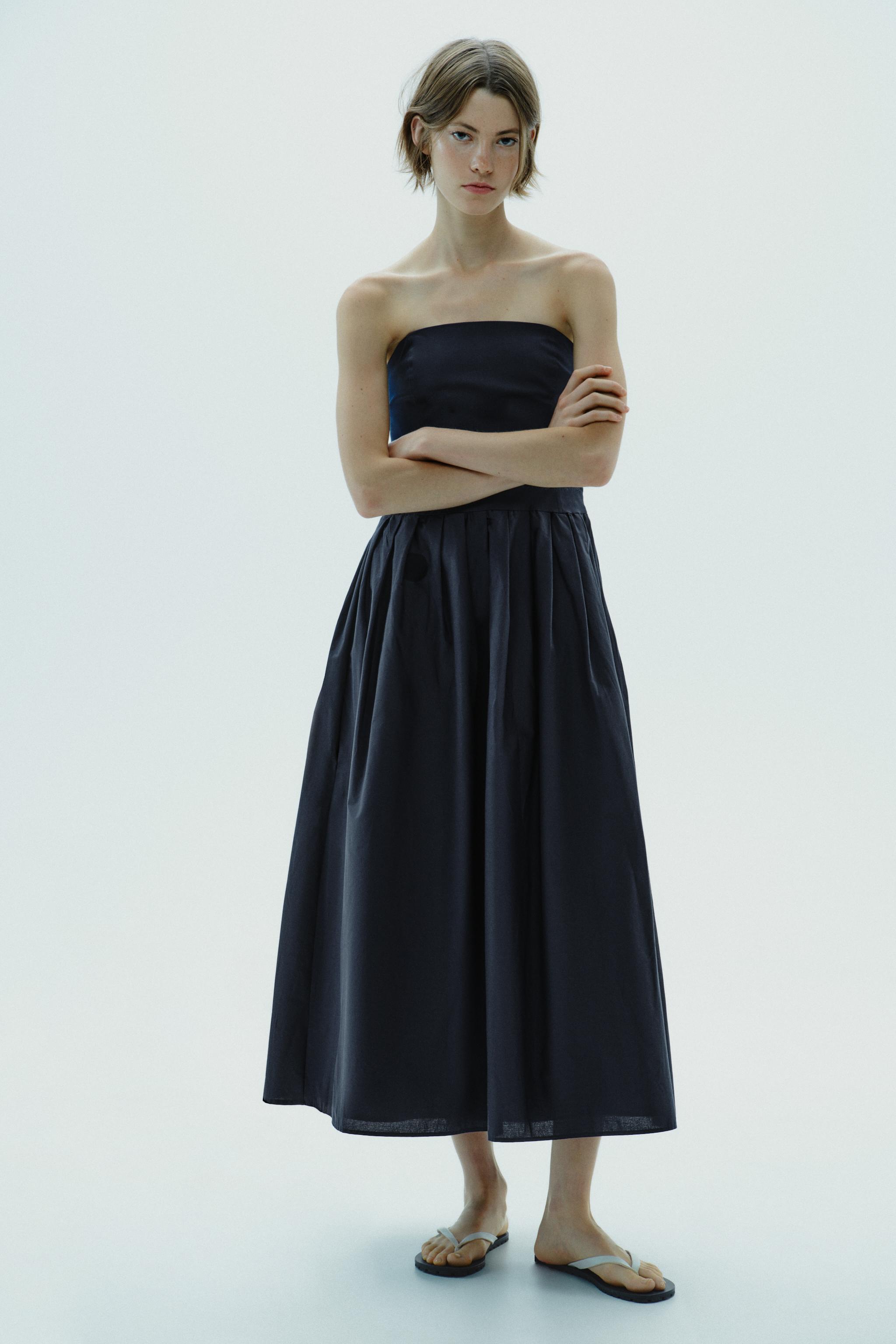 ROBE EN POPELINE BUSTIER