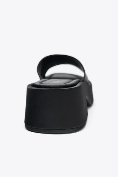 SANDALES SATINÉES CHUNKY - Noir de Zara - Image 7
