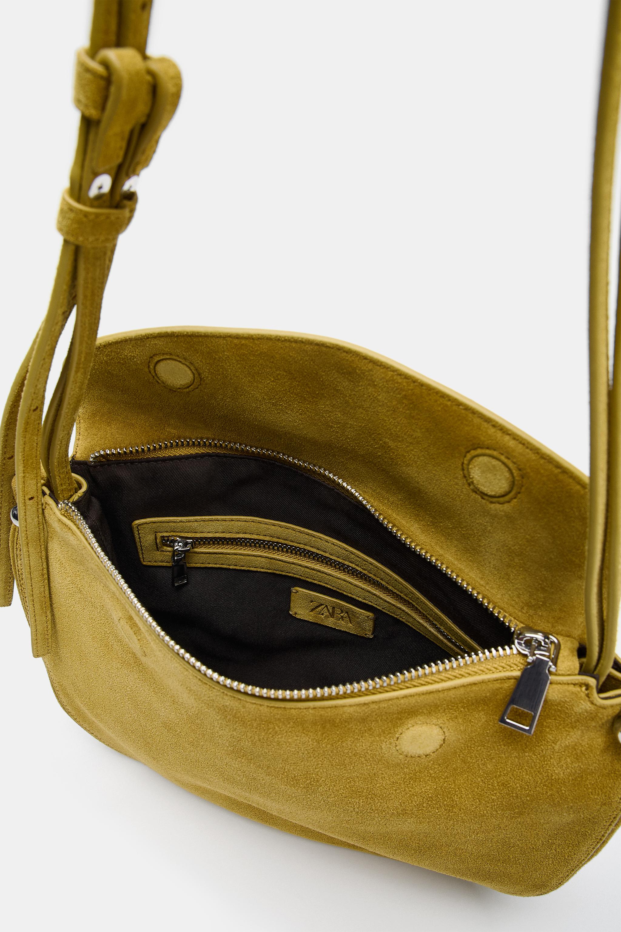 LEATHER CROSSBODY BAG WITH FLAP