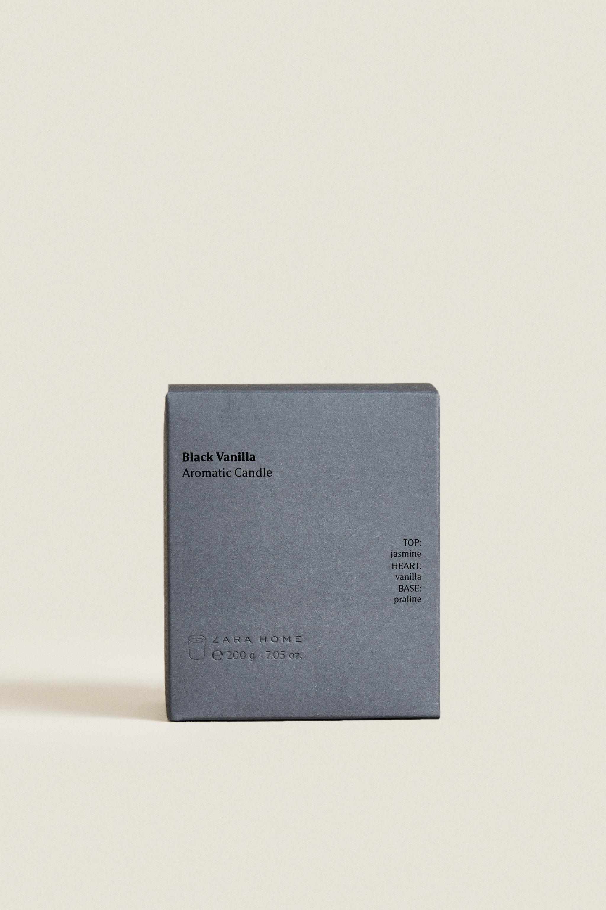 200 G) BLACK VANILLA SCENTED CANDLE - Black | ZARA United States