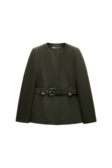 BLAZER WITH WIDE BELT