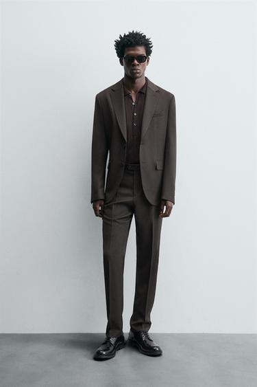 Zara 100% WOOL SUIT - Dark indigo