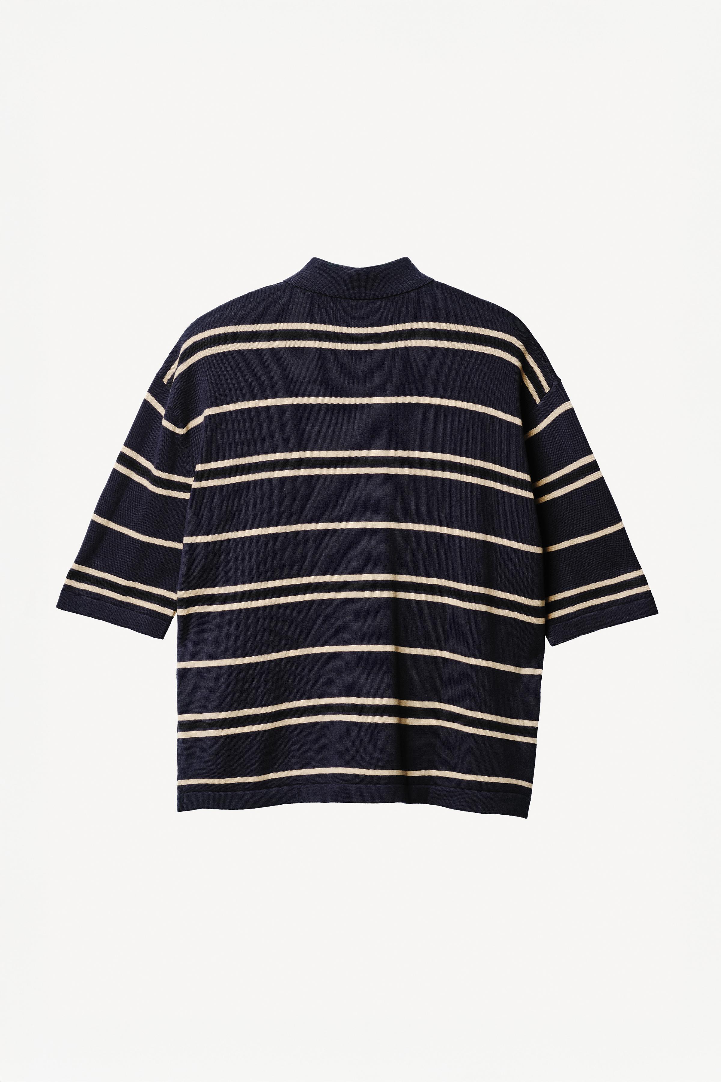 WILLY CHAVARRIA X ZARAストライプニットポロシャツ 新品 STRIPED KNIT POLO SHIRT WILLY CHAVARRIA X ZARA - Navy blue | ZARA