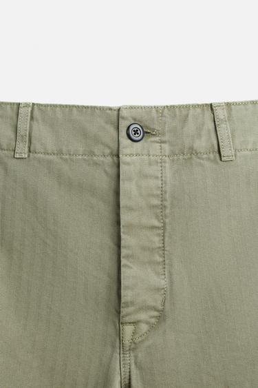 WASHED CARPENTER TROUSERS - mid khaki by Zara - Image 7