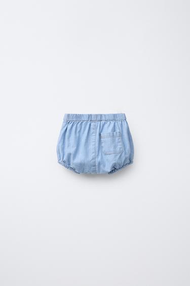 FLOWING DENIM BLOOMERS - Light blue by Zara - Image 1
