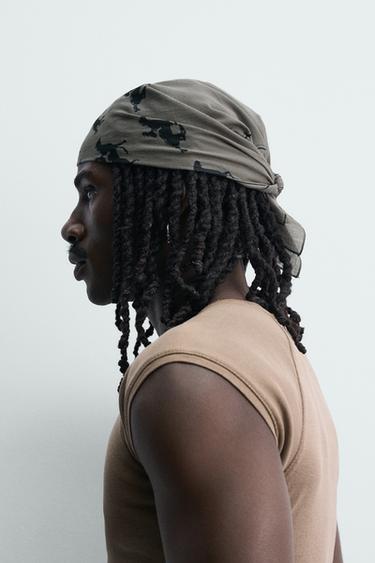 HORSE PRINT BANDANA - Grey by Zara - Image 1