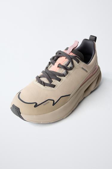 TRAINERS WITH SOLE DETAIL - Beige by Zara - Image 2
