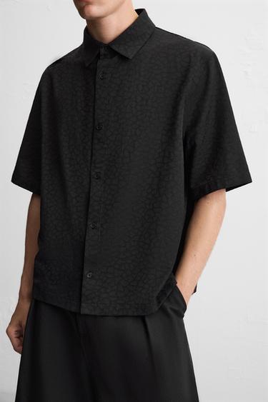 CHEMISE JACQUARD ANIMAL - Noir de Zara - Image 4