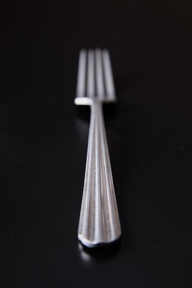 4-PIECE VINTAGE STEEL CUTLERY SET - Aged silver by Zara - Image 7