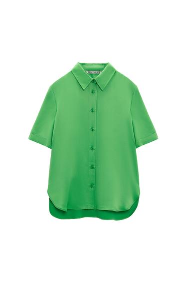 SATIN SHIRT WITH VENTS