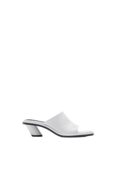 SOFT LEATHER HIGH-HEEL MULES