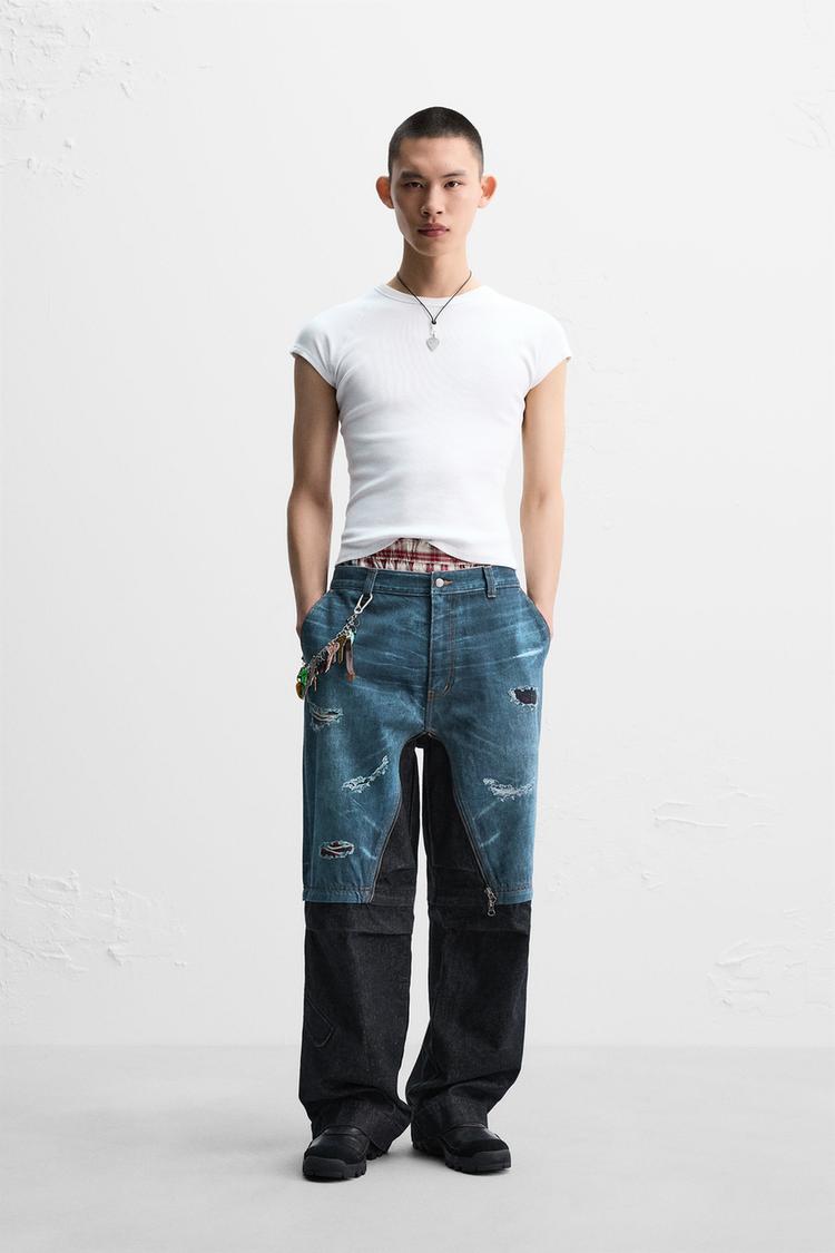 Andersson Bell x Zara コラボ レイヤードジーンズ - ミディアムブルー  