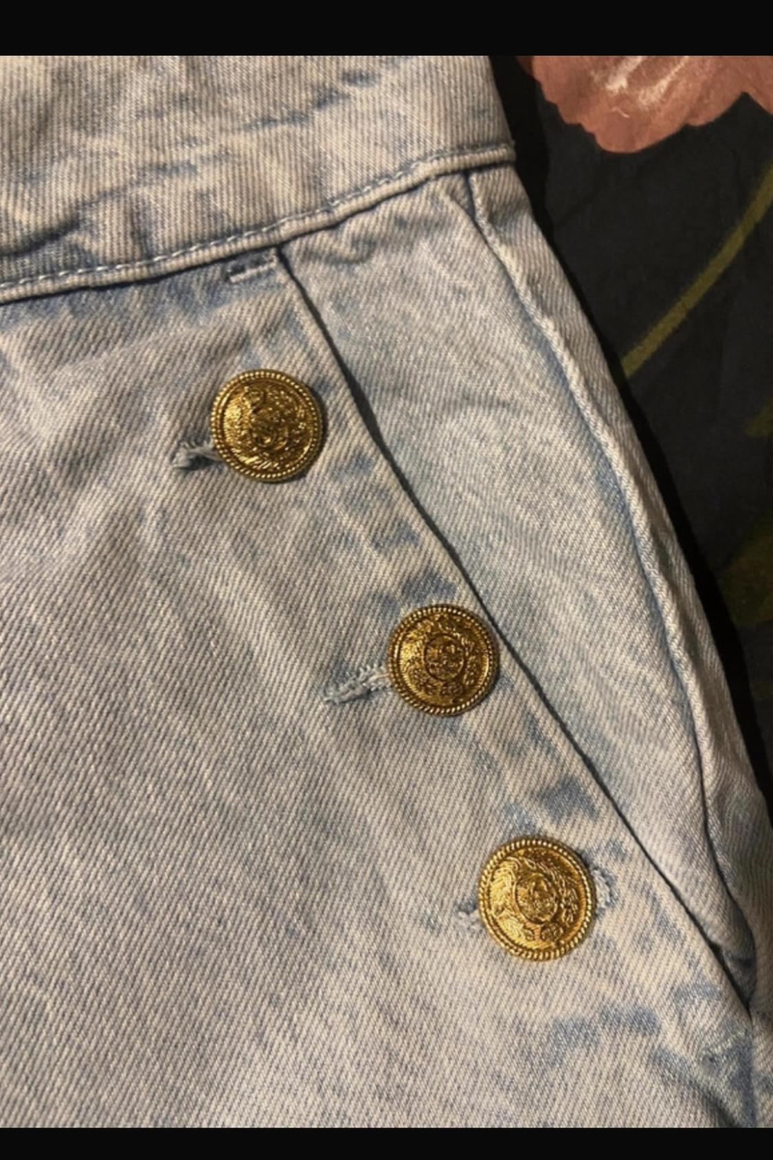 STRAIGHT FIT TROUSERS WITH GOLDEN BUTTONS - Image 3