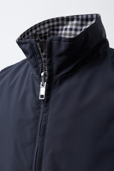 VESTE RÉVERSIBLE ET DÉPERLANTE À CARREAUX BENSIMON ® X ZARA - Bleu marine de Zara - Image 5