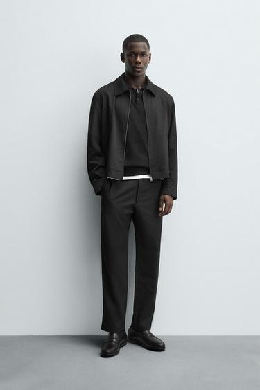 Zara 標準版型襯衫式外套 - 黑色 - 圖片 0