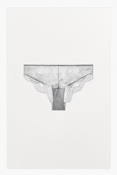 LACE BRIEFS - Light blue by Zara