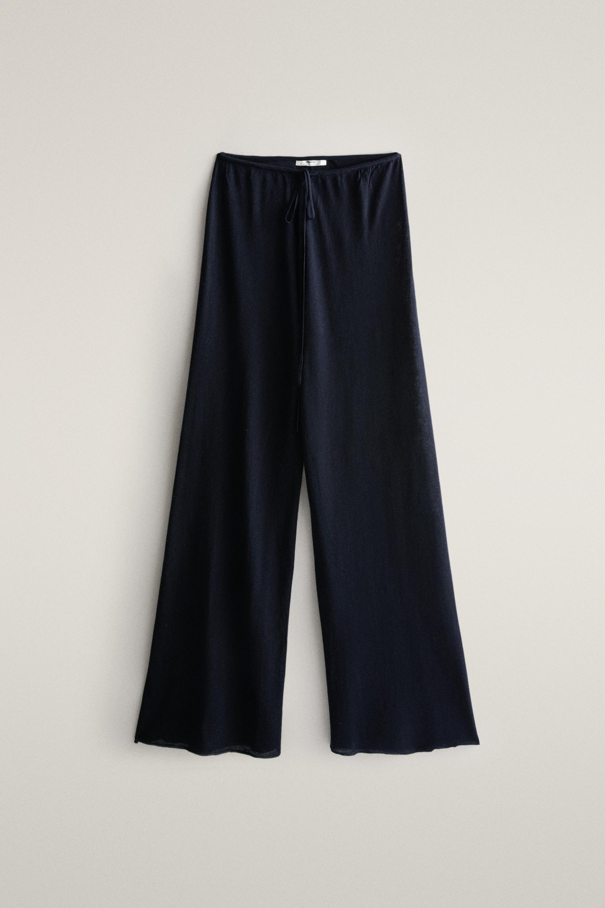 PLAIN WOOL SILK TROUSERS