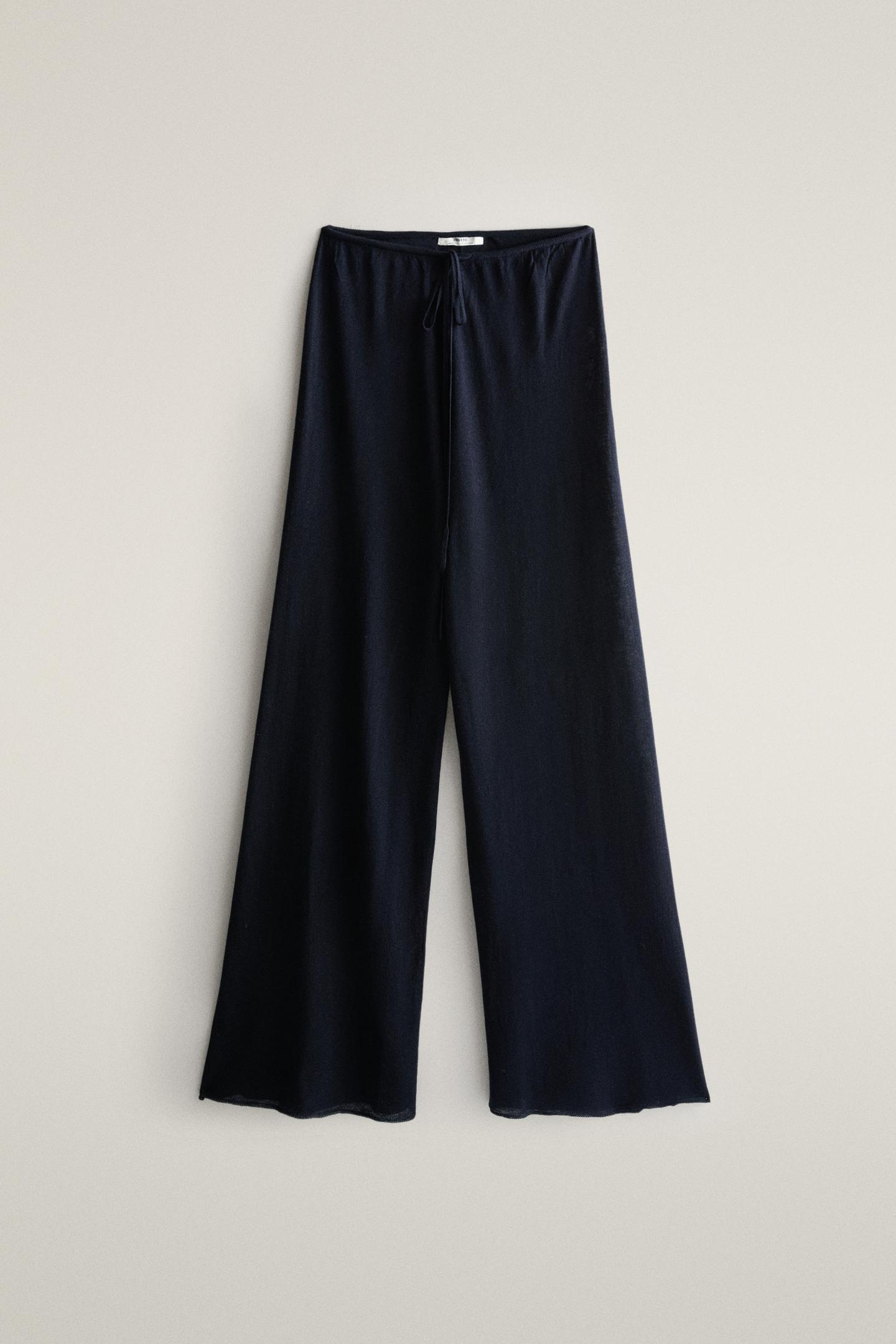 Женские брюки Zara Plain Wool Silk, цвет: Синий — фото 1