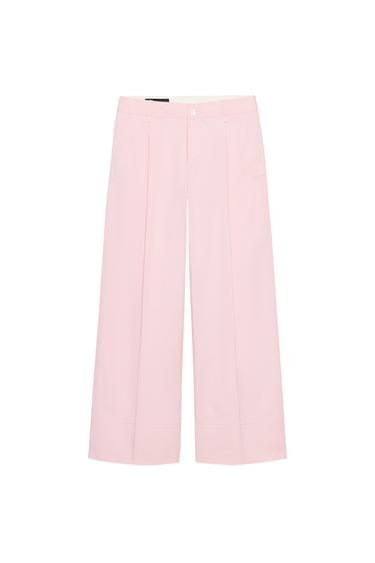 CHINO TROUSERS WITH DARTS - Pink by Zara