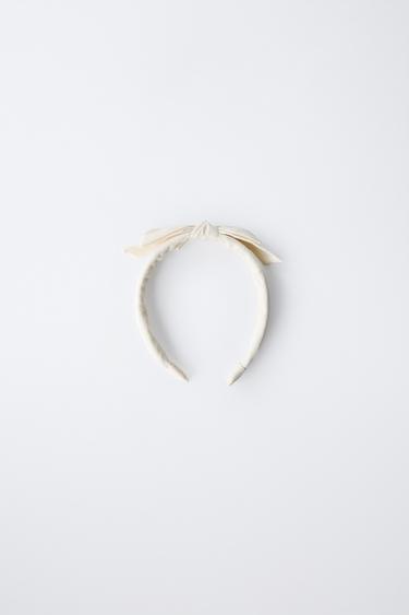 PLAIN BOW HEADBAND - Ecru by Zara - Image 2
