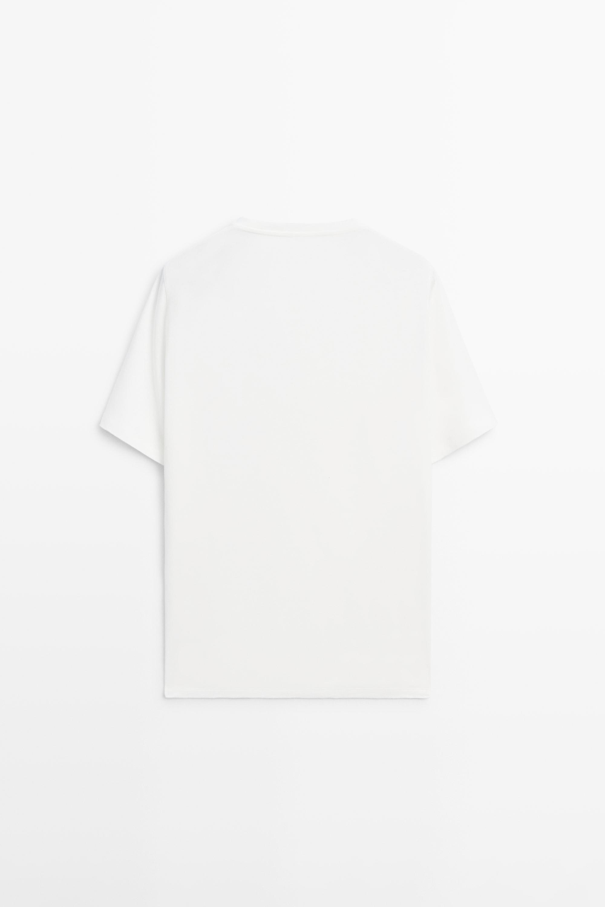 T-shirt à manches courtes en lin et coton