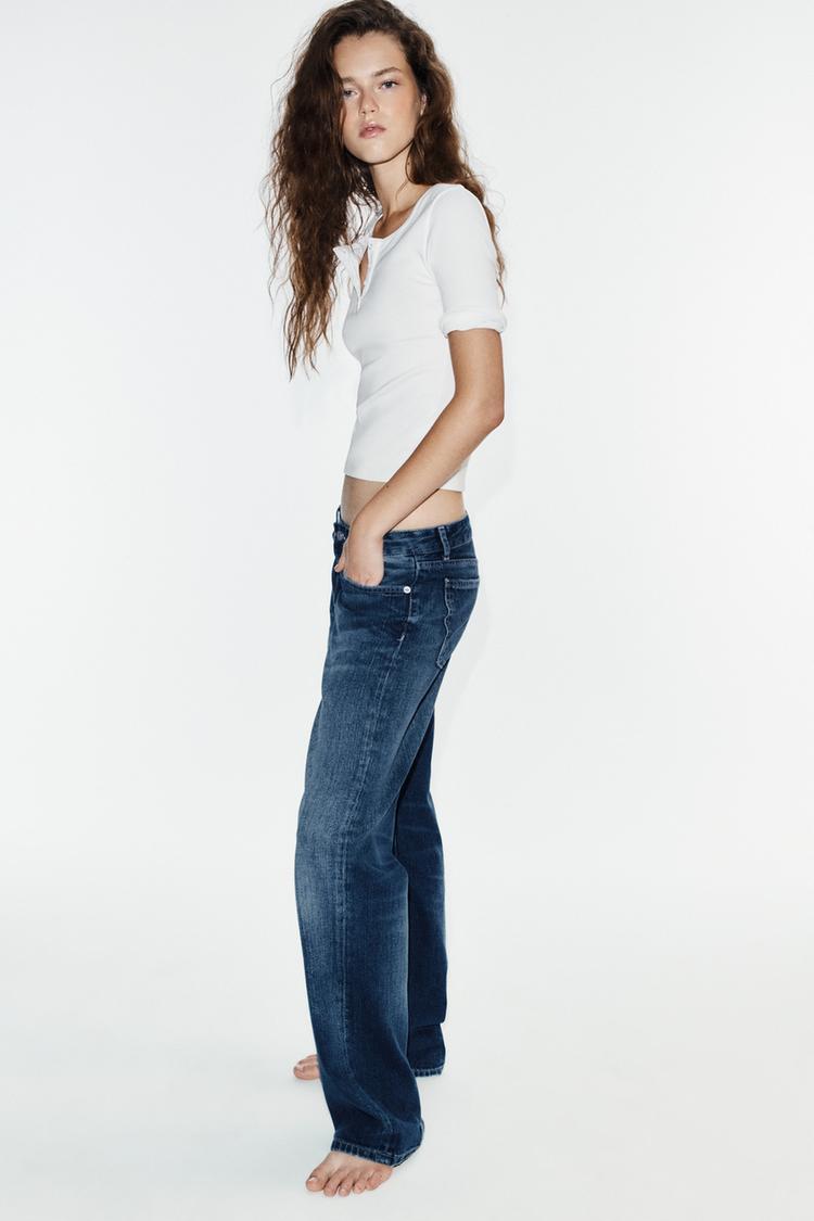 TRF JEANS DE PIERNA ANCHA Y CINTURA BAJA 5