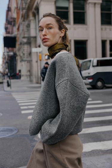 GILET EN MAILLE DOUBLE FACE - Gris de Zara - Image 2