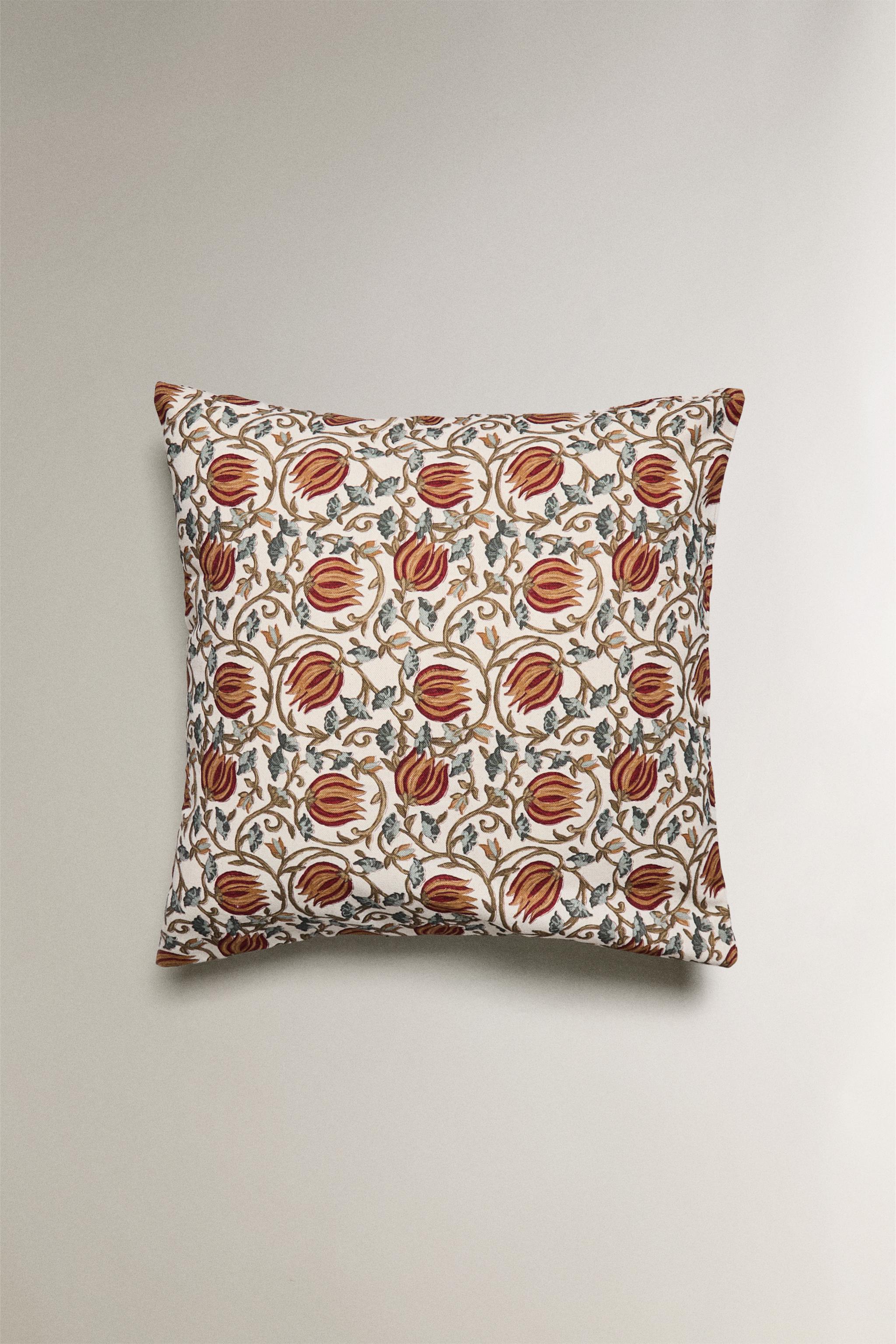 HOUSSE DE COUSSIN IMPRIMÉ FLEURI