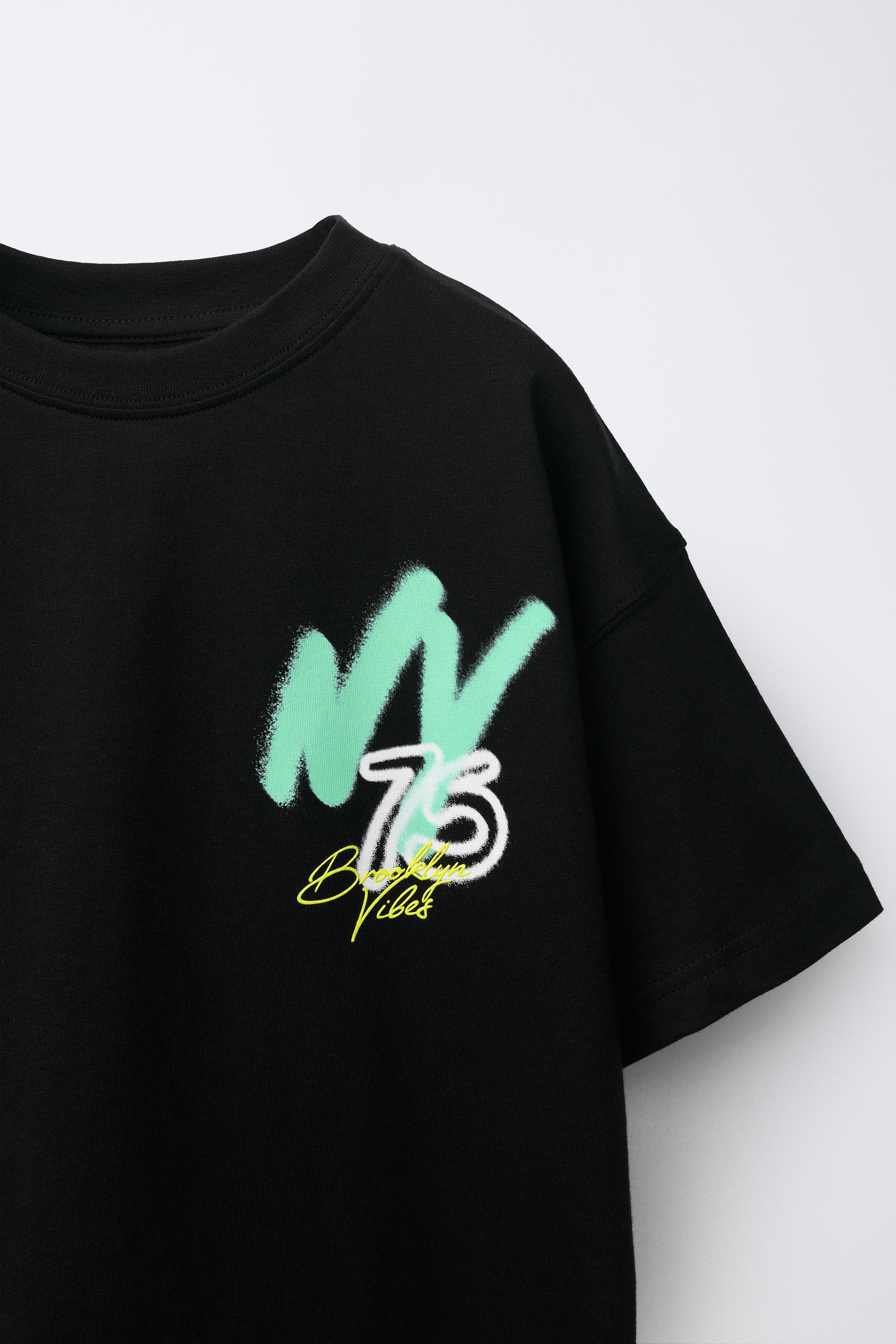 Детские футболки Zara GRAFFITI PRINT T-SHIRT — фото 4