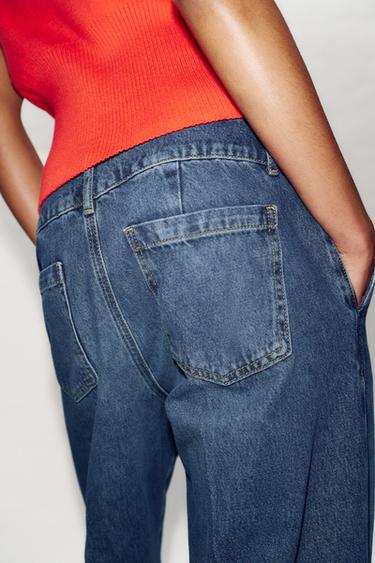 JEAN Z1975 DROIT TAILLE BASSE À REVERS - Bleu de Zara - Image 5