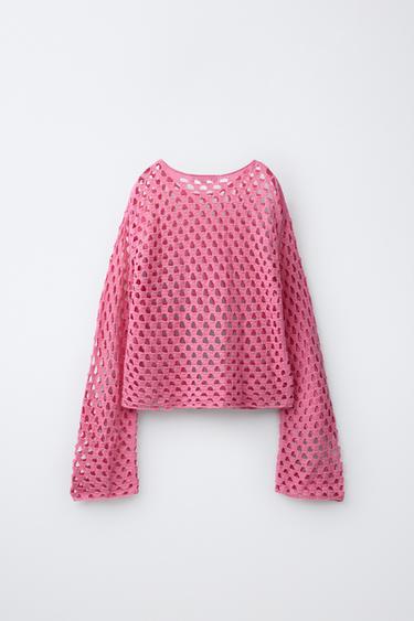 PULL RÉSILLE - Rose de Zara - Image 1