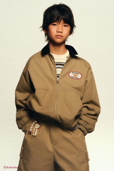 BUTTERBEAR © CORDUROY COLLAR BOMBER JACKET - Caramel by Zara