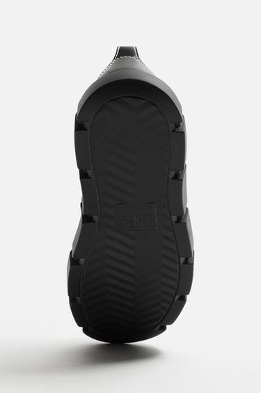 CHUNKY SHOES WITH TOPSTITCHING - Black by Zara - Image 3