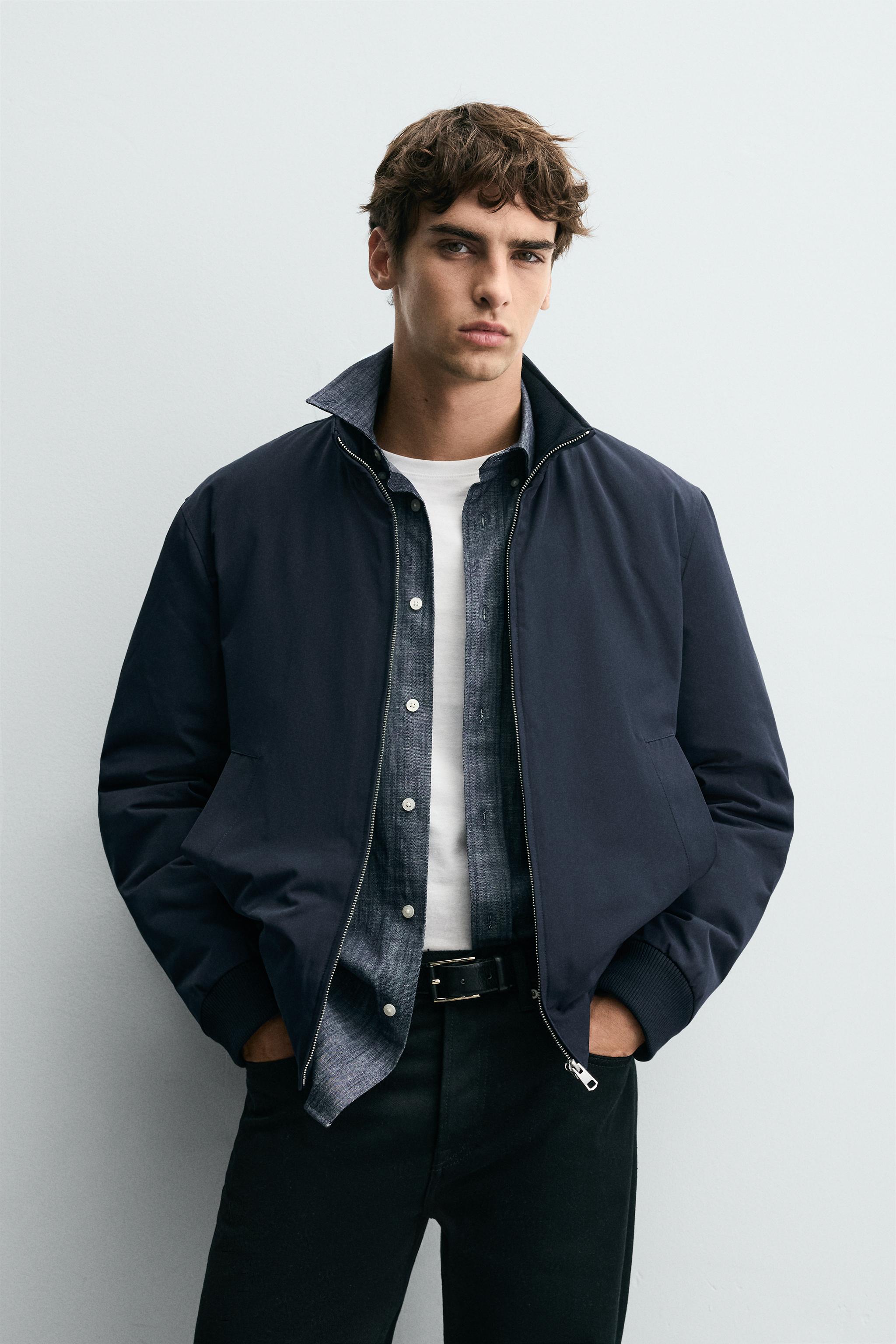 テクニカルボンバージャケット - ネイビーブルー | ZARA Japan