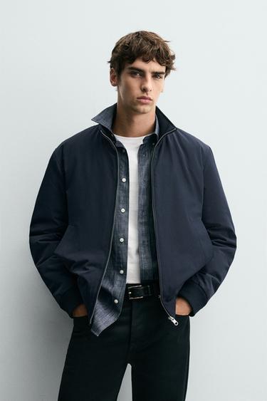 TECHNICAL BOMBER JACKET - Navy blue by Zara