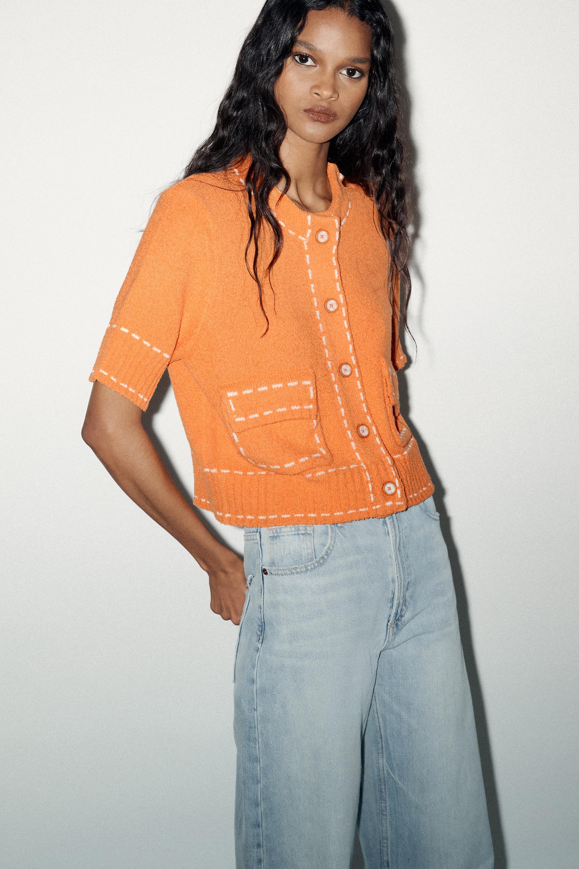 TOPSTITCH CARDIGAN