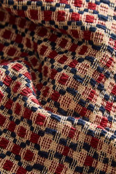 COTTON GEOMETRIC CHRISTMAS TABLECLOTH - Red by Zara - Image 3