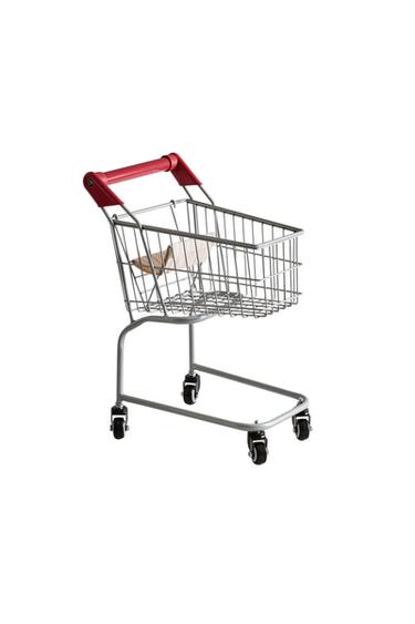 KIDS' TOY SUPERMARKET TROLLEY - Silver by Zara