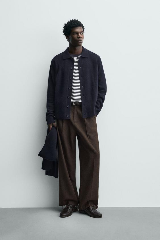 REGULAR FIT WOOL CARDIGAN