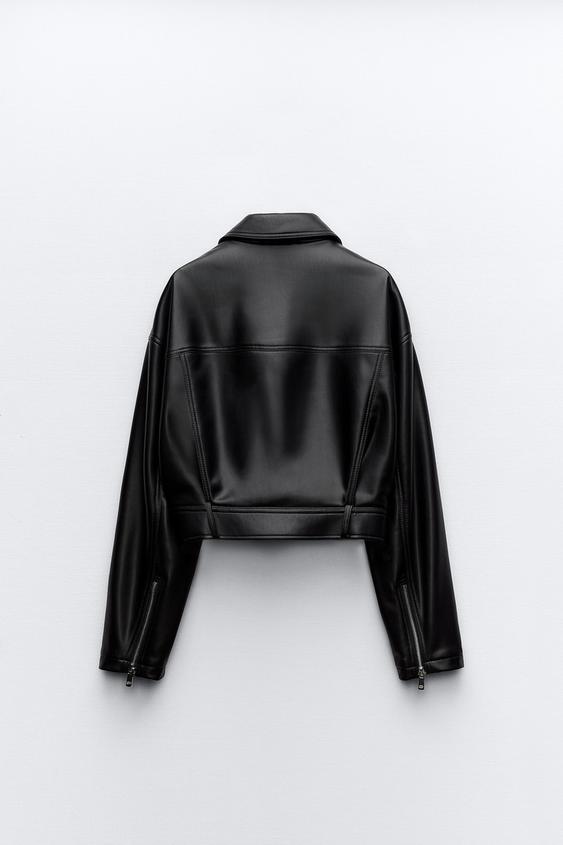 Zara Faux Leather Winter Jacket