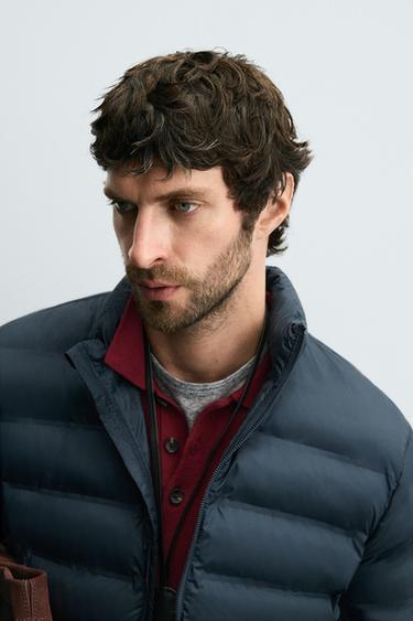 VESTE MATELASSÉE LÉGÈRE DÉPERLANTE - Bleu marine de Zara - Image 4