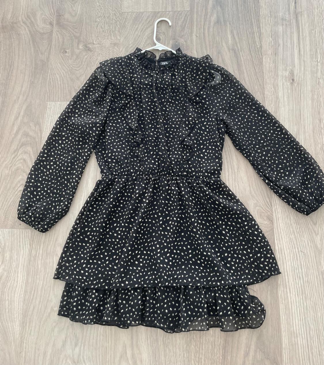 RUFFLED PRINT DRESS