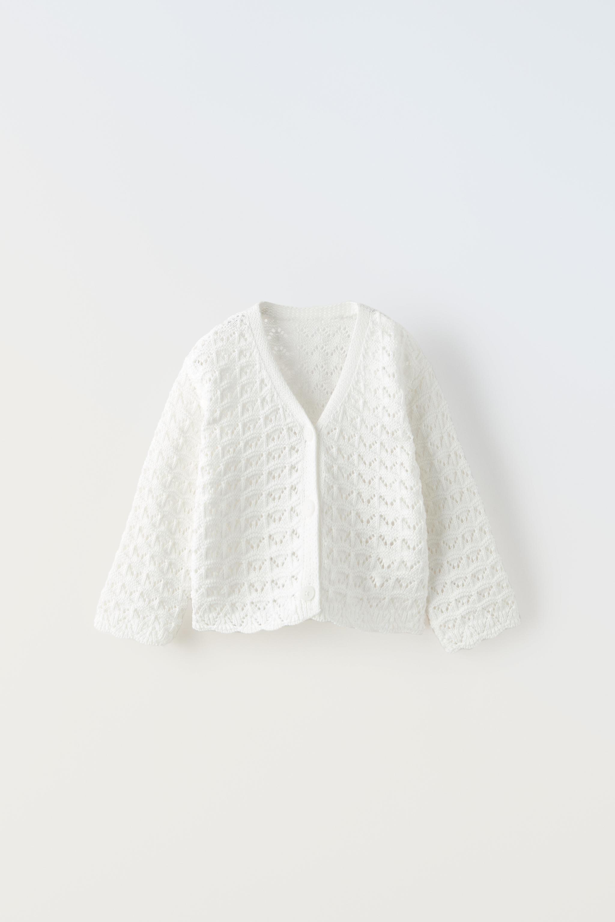 OPEN KNIT CARDIGAN - Oyster-white | ZARA United States