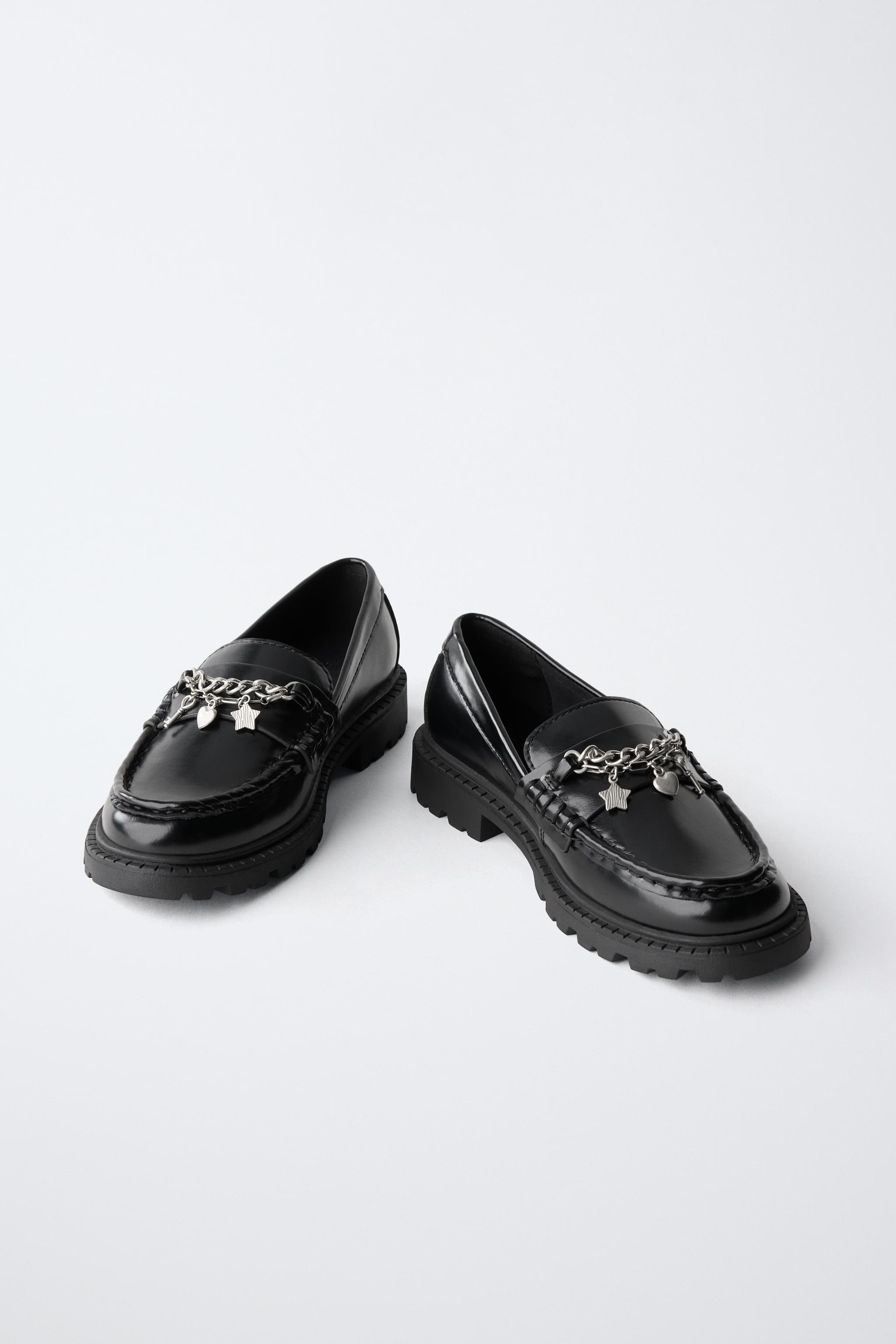 PATENT CHARMS LOAFERS