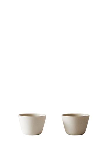 SET DE 2 - TAZA CAPPUCCINO - crudo-blanco de Zara
