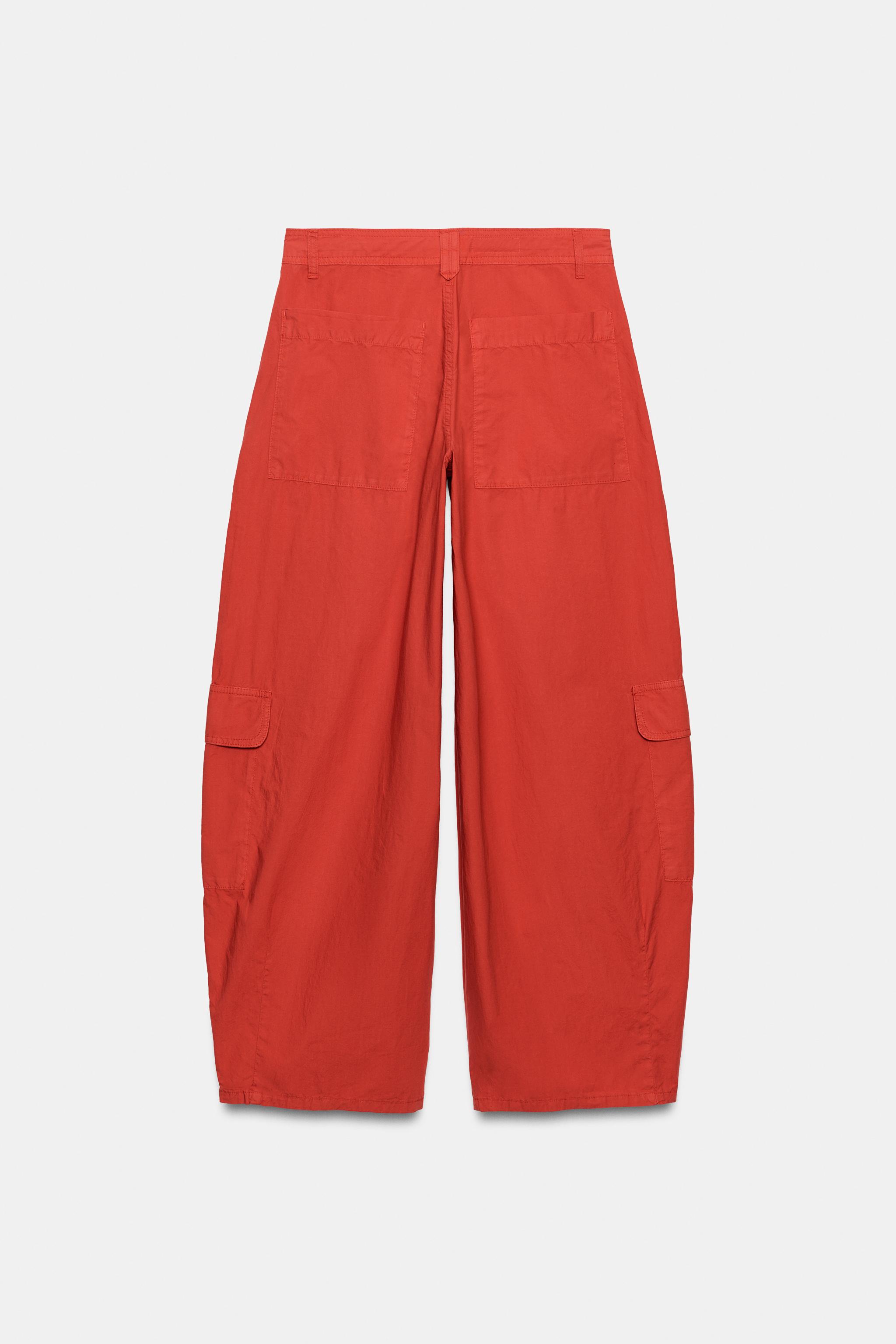 Zara OVERSIZE KARGO PANTOLON görsel 7